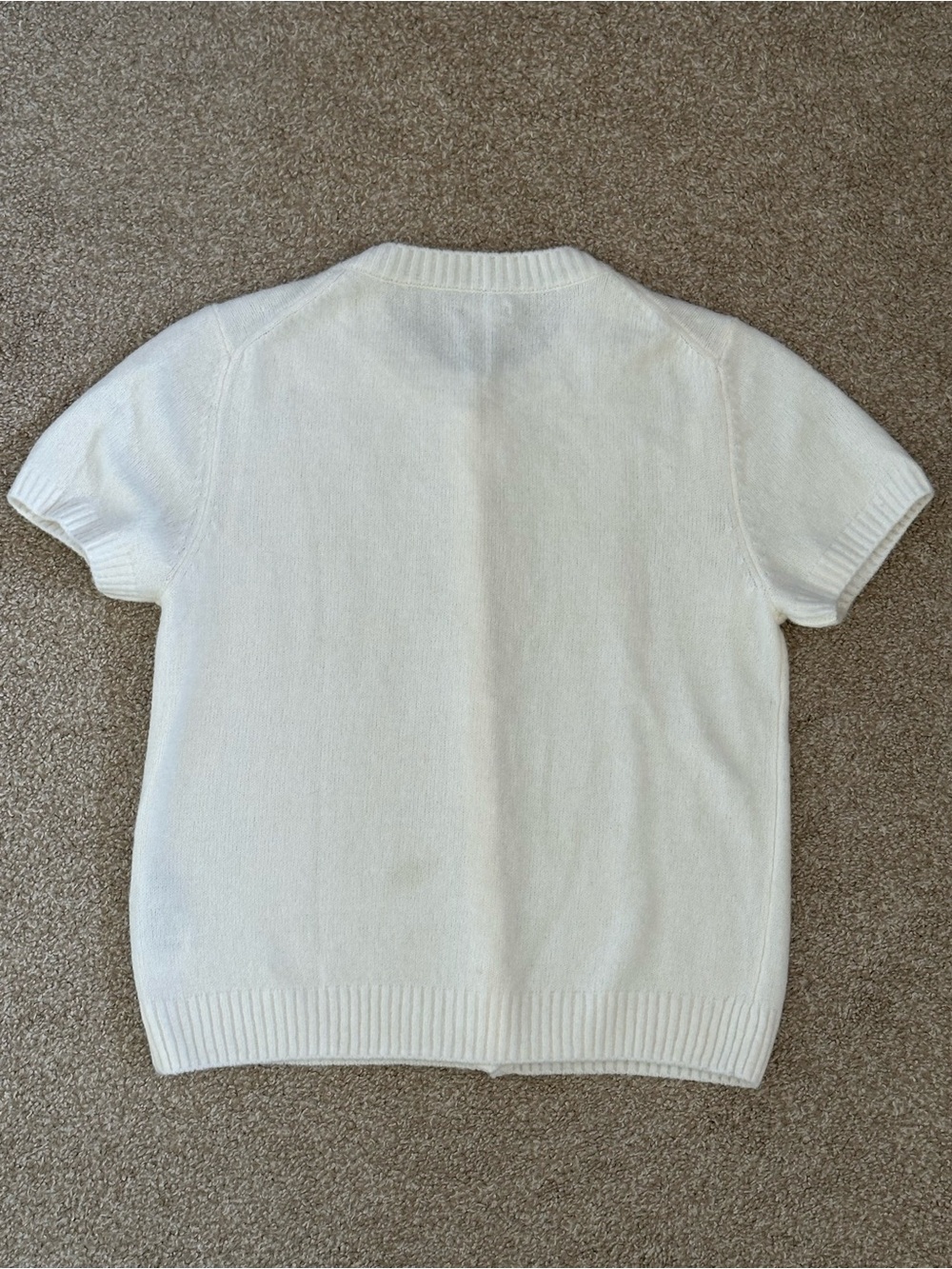 Kimchi Blue White Short-Sleeve Button Cardigan - Picture 2 of 4